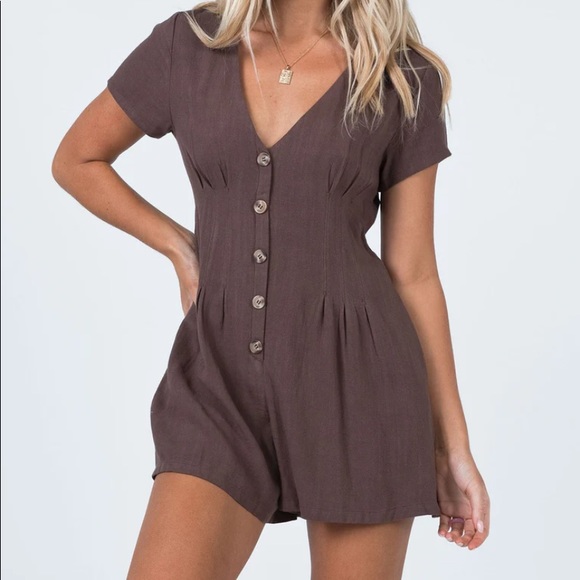Princess Polly Other - PRINCESS POLLY Adi Romper in Brown